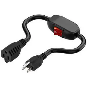 Power Extension Cord with on Off Switch 3-Prong 3 Outlet Household Switchable Power Cord, Heavy Duty 15A 125V Switch Extension Cord, 40CM,AC0034 Power Extension Cord with on Off Switch 3-Prong 3 Outlet Household Switchable Power Cord, Heavy Duty 15A 125V Switch Extension Cord, 40CM,AC0034
