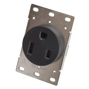NEMA 6-30R 50 Amps 250V 2 Pole 3 Wire Flush Mounting Receptacle, ETL Listed Straight Blade Power Outlet for Welder/Generator, Heavy Duty Industrial Grade, Grounding NEMA 6-30R 50 Amps 250V 2 Pole 3 Wire Flush Mounting Receptacle, ETL Listed Straight Blade Power Outlet for Welder/Generator, Heavy Duty Industrial Grade, Grounding