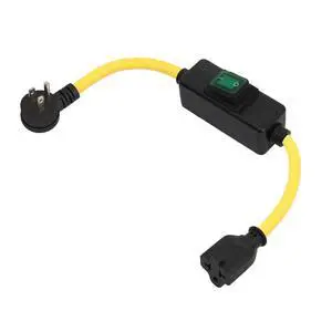 Heavy Duty SJTW 12AWG Outdoor Waterproof Extension Switch Cord, in-Line On/Off Switch Extension Cord, IP57 Waterproof,Max.20A 125V 4-in-1 T-Blade Female,1.5FT Heavy Duty SJTW 12AWG Outdoor Waterproof Extension Switch Cord, in-Line On/Off Switch Extension Cord, IP57 Waterproof,Max.20A 125V 4-in-1 T-Blade Female,1.5FT