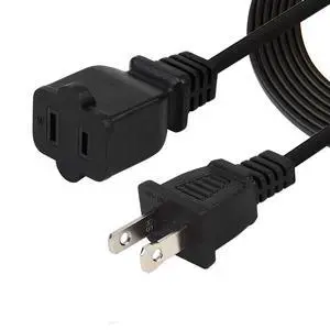 10FT(3M) 16AWG Polarized US 2-Prong Male-Female Extension Power Cable,US AC 2-Prong Male/Female Power cable10A/125V,Nema 1-15P to 1-15R Cable Polarized 10FT(3M) 16AWG Polarized US 2-Prong Male-Female Extension Power Cable,US AC 2-Prong Male/Female Power cable10A/125V,Nema 1-15P to 1-15R Cable Polarized