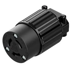 NEMA L6-15R Twist Lock Female Receptacle, ETL Listed 15A 250V Rewireable Cord End Socket, UL94-V0 Nylon Copper for 10~18AWG SJT/SVT Cord, Black Industrial Connector NEMA L6-15R Twist Lock Female Receptacle, ETL Listed 15A 250V Rewireable Cord End Socket, UL94-V0 Nylon Copper for 10~18AWG SJT/SVT Cord, Black Industrial Connector