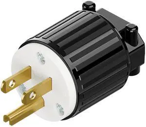 Nema 5-15P Male Plug, ETL Listed 15AMP/125VOLT,15A Straight DIY Plug, USA/Canada 3-Prong Connector, Household AC Industrial Grade Black ANG White Color Nema 5-15P Male Plug, ETL Listed 15AMP/125VOLT,15A Straight DIY Plug, USA/Canada 3-Prong Connector, Household AC Industrial Grade Black ANG White Color