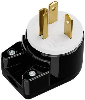 USA 3-Prong Male AC Plug, Right Angle ETL Nema 5-20P 3 Pole DIY Rewirable, 20A 125V USA 3Pin AC Connector, 12 Direction Rotatable Plug (1, Black/White) USA 3-Prong Male AC Plug, Right Angle ETL Nema 5-20P 3 Pole DIY Rewirable, 20A 125V USA 3Pin AC Connector, 12 Direction Rotatable Plug (1, Black/White)