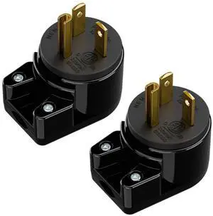 USA 3-Prong Male AC Plug, Right Angle ETL Nema 5-20P 3 Pole DIY Rewirable, 20A 125V USA 3Pin AC Connector, 12 Direction Rotatable Plug (2, Black) USA 3-Prong Male AC Plug, Right Angle ETL Nema 5-20P 3 Pole DIY Rewirable, 20A 125V USA 3Pin AC Connector, 12 Direction Rotatable Plug (2, Black)