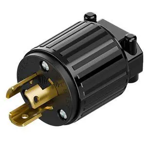 NEMA L5-15P Locking Plug, Twist Lock Male 15Amp 125Volt Generator Plugs, Industrial Grade Lock in Male 15A/125V Connector, ETL Listed Heavy Duty Plug for Generators Black Color NEMA L5-15P Locking Plug, Twist Lock Male 15Amp 125Volt Generator Plugs, Industrial Grade Lock in Male 15A/125V Connector, ETL Listed Heavy Duty Plug for Generators Black Color