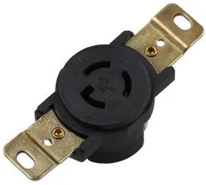 Nema L7-15R 15A/277V 2 Pole 3 Wire Industrial Grade Locking Female Receptacle Connector, Industrial Twist Lock L7-15 15-AMP/277Volt AC Power Connector. LK-2313F Nema L7-15R 15A/277V 2 Pole 3 Wire Industrial Grade Locking Female Receptacle Connector, Industrial Twist Lock L7-15 15-AMP/277Volt AC Power Connector. LK-2313F