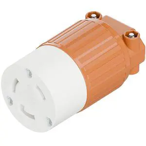 Nema L6-30R 30 Amp 250 Volt Connector, L6-30 Locking Power Cord Connector 2P 3W, Locking Plug, Industrial Grade DIY Twist-Lock Cord Connector Orange Color Nema L6-30R 30 Amp 250 Volt Connector, L6-30 Locking Power Cord Connector 2P 3W, Locking Plug, Industrial Grade DIY Twist-Lock Cord Connector Orange Color