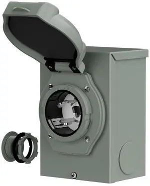 Nema SS 2-50 50-AMP/125V 250V Waterproof Power Inlet Box, ETL Listed 50A Generator Power Inlet, Outdoor use 2-50 50A 125V/250V Inlet Box with LED Light AD0070 Nema SS 2-50 50-AMP/125V 250V Waterproof Power Inlet Box, ETL Listed 50A Generator Power Inlet, Outdoor use 2-50 50A 125V/250V Inlet Box with LED Light AD0070