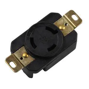 Nema L8-30R 30A 480V 2 Pole 3 Wire Industrial Grade Locking Female Receptacle Connector, Industrial Twist Lock L8-30R 30-Amp Generator Receptacle. LK-2334F Nema L8-30R 30A 480V 2 Pole 3 Wire Industrial Grade Locking Female Receptacle Connector, Industrial Twist Lock L8-30R 30-Amp Generator Receptacle. LK-2334F