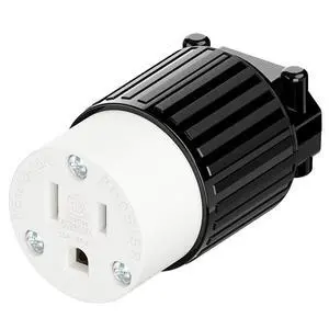 Nema 5-15R/5-15C Female Socket, ETL Listed 15AMP/125VOLT,15A Straight DIY Receptacle, USA Canada 3-Prong Connector, 15A Household AC Industrial Grade Cord End Socket Black and White Nema 5-15R/5-15C Female Socket, ETL Listed 15AMP/125VOLT,15A Straight DIY Receptacle, USA Canada 3-Prong Connector, 15A Household AC Industrial Grade Cord End Socket Black and White