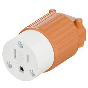 Nema 5-15R/5-15C Female Socket, ETL Listed 15AMP/125VOLT,15A Straight DIY Receptacle, USA Canada 3-Prong Connector, 15A Household AC Industrial Grade Cord End Socket Orange Color Nema 5-15R/5-15C Female Socket, ETL Listed 15AMP/125VOLT,15A Straight DIY Receptacle, USA Canada 3-Prong Connector, 15A Household AC Industrial Grade Cord End Socket Orange Color