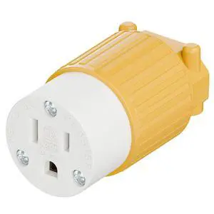 Nema 5-15R/5-15C Female Socket, ETL Listed 15AMP/125VOLT,15A Straight DIY Receptacle, USA Canada 3-Prong Connector, 15A Household AC Industrial Grade Cord End Socket Yellow Color Nema 5-15R/5-15C Female Socket, ETL Listed 15AMP/125VOLT,15A Straight DIY Receptacle, USA Canada 3-Prong Connector, 15A Household AC Industrial Grade Cord End Socket Yellow Color