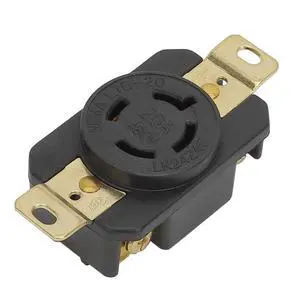 Nema L16-20R 20A 480V 3 Pole 4 Wire Industrial Grade Locking Female Receptacle Connector, Industrial Twist Lock L16-20 20-Amp Generator Receptacle. LK-2424F Nema L16-20R 20A 480V 3 Pole 4 Wire Industrial Grade Locking Female Receptacle Connector, Industrial Twist Lock L16-20 20-Amp Generator Receptacle. LK-2424F