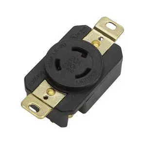 Nema L6-20R 20A 250V 2 Pole 3 Wire Industrial Grade Locking Female Receptacle Connector, Industrial Twist Lock L6-20 20-Amp Generator Receptacle. LK-2322F Nema L6-20R 20A 250V 2 Pole 3 Wire Industrial Grade Locking Female Receptacle Connector, Industrial Twist Lock L6-20 20-Amp Generator Receptacle. LK-2322F