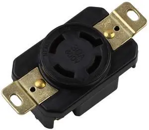 Nema L17-30R 30A 600V 3 Pole 4 Wire Industrial Grade Locking Female Receptacle Connector, Industrial Twist Lock L17-30R 30-Amp 600V Generator Receptacle. LK-2436F Nema L17-30R 30A 600V 3 Pole 4 Wire Industrial Grade Locking Female Receptacle Connector, Industrial Twist Lock L17-30R 30-Amp 600V Generator Receptacle. LK-2436F