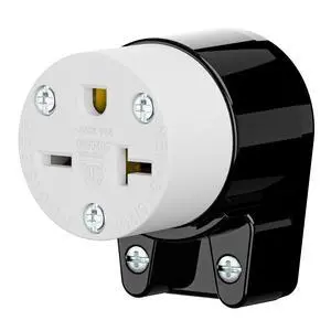 Right Angle NEMA 6-20R Female Socket, 20Amp/250Volt, NEMA 6-15R 15A/250V ETL Listed Heavy Duty 3-Prong Female Straight Blade Connector, 15/20A 250V AC Industrial Grade Cord End Socket, Black and White Right Angle NEMA 6-20R Female Socket, 20Amp/250Volt, NEMA 6-15R 15A/250V ETL Listed Heavy Duty 3-Prong Female Straight Blade Connector, 15/20A 250V AC Industrial Grade Cord End Socket, Black and White