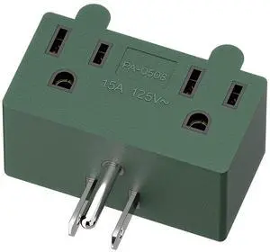 Direction Changer Power Adapter, US 3-Prong Downward Angled AC Adapter,1 Male to 2 Female Right Angled Adapter, 5-15P Male to Dual 5-15R Female 90 Degree Adapter Black Color Direction Changer Power Adapter, US 3-Prong Downward Angled AC Adapter,1 Male to 2 Female Right Angled Adapter, 5-15P Male to Dual 5-15R Female 90 Degree Adapter Black Color