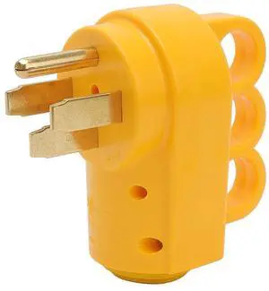 Nema 14-50P 4-Prong 50 Amp Heavy Duty Dryer Replacement Plug, Nema 14-50P Male, 50AMP Replacement Power Assembly Plug for Dryers, 50A 125V 250V Plug with Handle yellow, Black Nema 14-50P 4-Prong 50 Amp Heavy Duty Dryer Replacement Plug, Nema 14-50P Male, 50AMP Replacement Power Assembly Plug for Dryers, 50A 125V 250V Plug with Handle yellow, Black