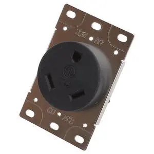 NEMA TT-30R 30 Amps 125V 2 Pole 3 Wire Flush Mounting Receptacle, ETL Listed Straight Blade Power Outlet for Welder/Generator, Heavy Duty Industrial Grade, Grounding NEMA TT-30R 30 Amps 125V 2 Pole 3 Wire Flush Mounting Receptacle, ETL Listed Straight Blade Power Outlet for Welder/Generator, Heavy Duty Industrial Grade, Grounding