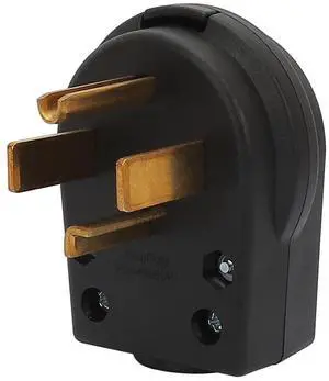 Nema 14-30P 30 Amp 125/250 Volt Angle Plug, 3 Pole 3 Wire Grounding Straight Blade for Dryer and Ranges, Works with Cable OD Max. 1.06 Inch Nema 14-30P 30 Amp 125/250 Volt Angle Plug, 3 Pole 3 Wire Grounding Straight Blade for Dryer and Ranges, Works with Cable OD Max. 1.06 Inch