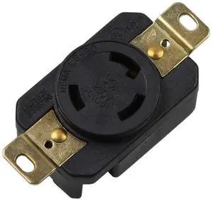 Nema L6-30R 30A 250V 2 Pole 3 Wire Industrial Grade Locking Female Receptacle Connector, Industrial Twist Lock L6-30 30-Amp Generator Receptacle. LK-2332F Nema L6-30R 30A 250V 2 Pole 3 Wire Industrial Grade Locking Female Receptacle Connector, Industrial Twist Lock L6-30 30-Amp Generator Receptacle. LK-2332F