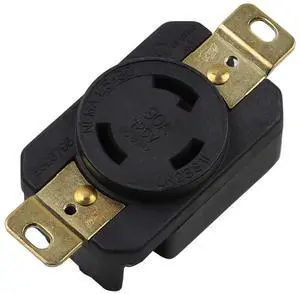 Nema L5-30R 30A 125V 2 Pole 3 Wire Industrial Grade Locking Female Receptacle Connector, Industrial Twist Lock L5-30 30-Amp Generator Receptacle. LK-2331F Nema L5-30R 30A 125V 2 Pole 3 Wire Industrial Grade Locking Female Receptacle Connector, Industrial Twist Lock L5-30 30-Amp Generator Receptacle. LK-2331F