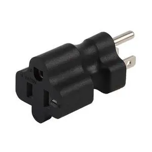 Nema 15 Amp to 20 Amp Plug Adapter Low Profile NEMA 5-15P to 5-15/20R (Comb 20Amp T Blade) 15 Amp Household Plug to 20 Amp T-Blade AC Power Adapter Nema 15 Amp to 20 Amp Plug Adapter Low Profile NEMA 5-15P to 5-15/20R (Comb 20Amp T Blade) 15 Amp Household Plug to 20 Amp T-Blade AC Power Adapter