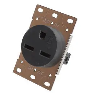 NEMA 6-30R 30 Amps 250V 2 Pole 3 Wire Flush Mounting Receptacle, ETL Listed Straight Blade Power Outlet for Welder/Generator, Heavy Duty Industrial Grade, Grounding NEMA 6-30R 30 Amps 250V 2 Pole 3 Wire Flush Mounting Receptacle, ETL Listed Straight Blade Power Outlet for Welder/Generator, Heavy Duty Industrial Grade, Grounding