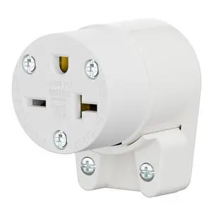 Right Angle NEMA 6-20R Female Socket, 20Amp/250Volt, NEMA 6-15R 15A/250V ETL Listed Heavy Duty 3-Prong Female Straight Blade Connector, 15/20A 250V AC Industrial Grade Cord End Socket, White Color Right Angle NEMA 6-20R Female Socket, 20Amp/250Volt, NEMA 6-15R 15A/250V ETL Listed Heavy Duty 3-Prong Female Straight Blade Connector, 15/20A 250V AC Industrial Grade Cord End Socket, White Color