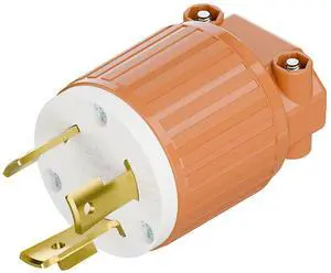 NEMA L7-30P Locking Plug, (ETL Listed) Cord End Connector, Twist Lock L7-30P 30Amp 277Volt Male AC Connector, Industrial Grade 30A 277V Replacement Socket PDL730P Orange Color NEMA L7-30P Locking Plug, (ETL Listed) Cord End Connector, Twist Lock L7-30P 30Amp 277Volt Male AC Connector, Industrial Grade 30A 277V Replacement Socket PDL730P Orange Color
