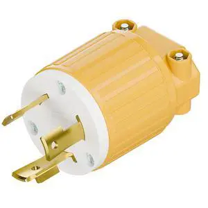 NEMA L7-30P Locking Plug, (ETL Listed) Cord End Connector, Twist Lock L7-30P 30Amp 277Volt Male AC Connector, Industrial Grade 30A 277V Replacement Socket PDL730P Yellow Color NEMA L7-30P Locking Plug, (ETL Listed) Cord End Connector, Twist Lock L7-30P 30Amp 277Volt Male AC Connector, Industrial Grade 30A 277V Replacement Socket PDL730P Yellow Color