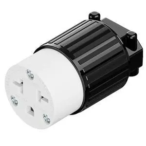 Four-in-One Heavy Duty NEMA 5-15R/5-20R/6-15R/6-20R Female Receptacle,15A/20A 125VOLT, 15A/20A 250V NEMA 4-in-1 Connector, Straight Female Socket Black and White Color Four-in-One Heavy Duty NEMA 5-15R/5-20R/6-15R/6-20R Female Receptacle,15A/20A 125VOLT, 15A/20A 250V NEMA 4-in-1 Connector, Straight Female Socket Black and White Color