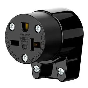 Right Angle NEMA 6-20R Female Socket, 20Amp/250Volt, NEMA 6-15R 15A/250V ETL Listed Heavy Duty 3-Prong Female Straight Blade Connector, 15/20A 250V AC Industrial Grade Cord End Socket, Black Right Angle NEMA 6-20R Female Socket, 20Amp/250Volt, NEMA 6-15R 15A/250V ETL Listed Heavy Duty 3-Prong Female Straight Blade Connector, 15/20A 250V AC Industrial Grade Cord End Socket, Black