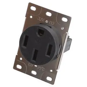 NEMA 14-50R 50 Amps 125/250V 3 Pole 4 Wire Flush Mounting Receptacle, ETL Listed Straight Blade Power Outlet for Welder/Generator, Heavy Duty Industrial Grade, Grounding NEMA 14-50R 50 Amps 125/250V 3 Pole 4 Wire Flush Mounting Receptacle, ETL Listed Straight Blade Power Outlet for Welder/Generator, Heavy Duty Industrial Grade, Grounding
