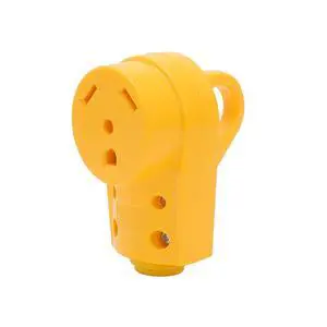 Nema TT-30R 30Amp 125V Female Socket Heavy Duty RV Replacement Socket for Camper Trailer Extension Power Cord. 30A 125V Camper Trailer AC Receptacle Yellow Nema TT-30R 30Amp 125V Female Socket Heavy Duty RV Replacement Socket for Camper Trailer Extension Power Cord. 30A 125V Camper Trailer AC Receptacle Yellow