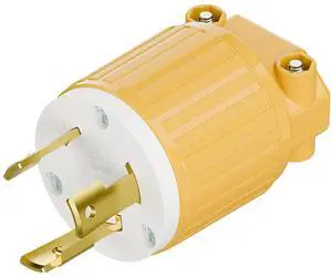 Nema L6-30P 30 Amp 250 Volt Plug, L6-30 Locking Power Cord Connector 2P 3W, Locking Plug, Industrial Grade DIY Twist-Lock Cord Male Plug,Yellow Color Nema L6-30P 30 Amp 250 Volt Plug, L6-30 Locking Power Cord Connector 2P 3W, Locking Plug, Industrial Grade DIY Twist-Lock Cord Male Plug,Yellow Color
