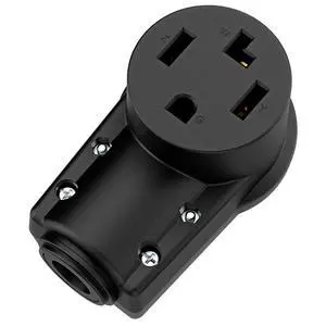 NEMA 14-30R Plug,14-30 30A/125/250V Female Connector, (ETL Certified) 30Amp 125/250Volt Cord End Socket, Female 30A Dryer Receptacle, Heavy Duty, Black Color NEMA 14-30R Plug,14-30 30A/125/250V Female Connector, (ETL Certified) 30Amp 125/250Volt Cord End Socket, Female 30A Dryer Receptacle, Heavy Duty, Black Color