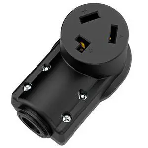 NEMA 10-30R Plug,10-30 30A/125/250V Female Connector, (ETL Certified) 30Amp 125/250Volt Cord End Socket, Female 30A Dryer Receptacle, Heavy Duty, Black Color NEMA 10-30R Plug,10-30 30A/125/250V Female Connector, (ETL Certified) 30Amp 125/250Volt Cord End Socket, Female 30A Dryer Receptacle, Heavy Duty, Black Color