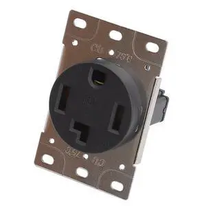 NEMA 14-30R 30 Amps 125/250V 2 Pole 3 Wire Flush Mounting Receptacle, ETL Listed Straight Blade Power Outlet for Welder/Generator, Heavy Duty Industrial Grade, Grounding NEMA 14-30R 30 Amps 125/250V 2 Pole 3 Wire Flush Mounting Receptacle, ETL Listed Straight Blade Power Outlet for Welder/Generator, Heavy Duty Industrial Grade, Grounding