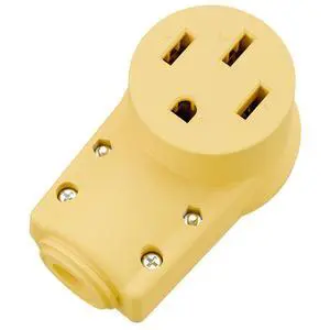 NEMA 14-50R Plug,14-50 50A/125/250V Female Connector, (ETL Certified) 50Amp 125/250Volt Cord End Socket, Female 50A Dryer Receptacle, Heavy Duty, Yellow Color NEMA 14-50R Plug,14-50 50A/125/250V Female Connector, (ETL Certified) 50Amp 125/250Volt Cord End Socket, Female 50A Dryer Receptacle, Heavy Duty, Yellow Color