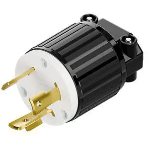 NEMA L7-30P Locking Plug, (ETL Listed) Cord End Connector, Twist Lock L7-30P 30Amp 277Volt Male AC Connector, Industrial Grade 30A 277V Replacement Socket PDL730P Black and White Color NEMA L7-30P Locking Plug, (ETL Listed) Cord End Connector, Twist Lock L7-30P 30Amp 277Volt Male AC Connector, Industrial Grade 30A 277V Replacement Socket PDL730P Black and White Color