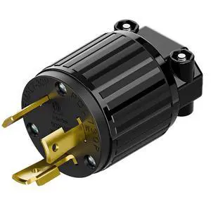 NEMA L7-30P Locking Plug, (ETL Listed) Cord End Connector, Twist Lock L7-30P 30Amp 277Volt Male AC Connector, Industrial Grade 30A 277V Replacement Socket PDL730P Black Color NEMA L7-30P Locking Plug, (ETL Listed) Cord End Connector, Twist Lock L7-30P 30Amp 277Volt Male AC Connector, Industrial Grade 30A 277V Replacement Socket PDL730P Black Color
