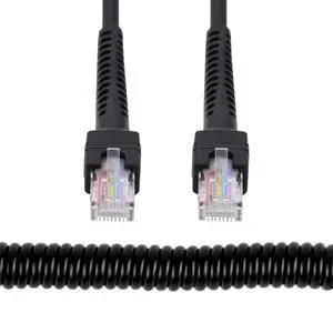 RJ45 Stretch Coiled Cable Cat6 8P8C UTP LAN Ethernet Network Patch Extension Cable 6.56FT/2.0M RJ45 Stretch Coiled Cable Cat6 8P8C UTP LAN Ethernet Network Patch Extension Cable 6.56FT/2.0M