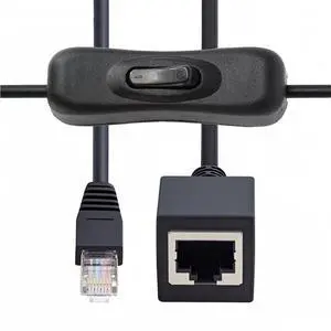 RJ45 Extension Cable with 304 Singal Switch On/Off CAT6 8P8C STP UTP Male to Female LAN Ethernet Network Patch Cord 60cm RJ45 Extension Cable with 304 Singal Switch On/Off CAT6 8P8C STP UTP Male to Female LAN Ethernet Network Patch Cord 60cm