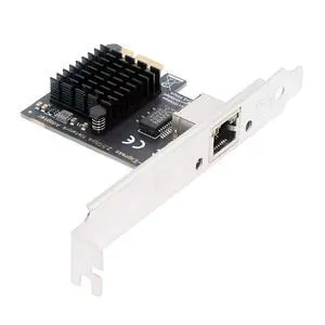 RJ45 Single Port 2500Mbps 2.5Gbps to PCI Express 1x PCI-E 1000Mbps GBE Gigabit Ethernet Network LAN Cable Adapter for Desktop Motherboard RJ45 Single Port 2500Mbps 2.5Gbps to PCI Express 1x PCI-E 1000Mbps GBE Gigabit Ethernet Network LAN Cable Adapter for Desktop Motherboard