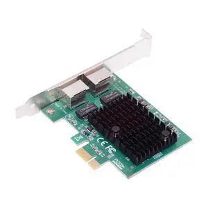 RJ45 Dual Ports 2.5Gbps 2500Mbps to PCI Express 1x PCI-E 1000Mbps GBE Gigabit Ethernet Network LAN Cable Adapter for Desktop Motherboard RJ45 Dual Ports 2.5Gbps 2500Mbps to PCI Express 1x PCI-E 1000Mbps GBE Gigabit Ethernet Network LAN Cable Adapter for Desktop Motherboard