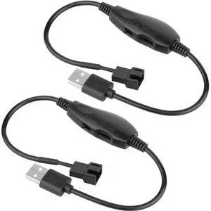 2 Pack USB 5V to 12V 4 Pin Fan Speed Adapter Controller Supported PC Cooling Fan, Max 12V 8W Output (11.8inch) 2 Pack USB 5V to 12V 4 Pin Fan Speed Adapter Controller Supported PC Cooling Fan, Max 12V 8W Output (11.8inch)