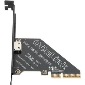 PCIe 4.0 x4 64Gbps Compatible with OCuLink SFF-8612 SFF-8611 External GPU eGPU Riser Card for Mini PC PCIe 4.0 x4 64Gbps Compatible with OCuLink SFF-8612 SFF-8611 External GPU eGPU Riser Card for Mini PC