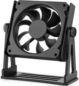 Multi-Purpose Desk Fan Stand Mount for 120mm PC Computer Fans (Aluminum Black) Multi-Purpose Desk Fan Stand Mount for 120mm PC Computer Fans (Aluminum Black)