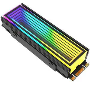 ARGB M.2 Heatsink SSD Heat Sink with Thermal Pads, Aluminum 2280 M2 5V 3Pin Addressable RGB Sync OPENRGB NVME Heatsink for M.2 2280 Nvme SSD ARGB M.2 Heatsink SSD Heat Sink with Thermal Pads, Aluminum 2280 M2 5V 3Pin Addressable RGB Sync OPENRGB NVME Heatsink for M.2 2280 Nvme SSD